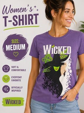 Wicked Graphic Tee - Purple Women's Short Sleeve Top MEDIUM